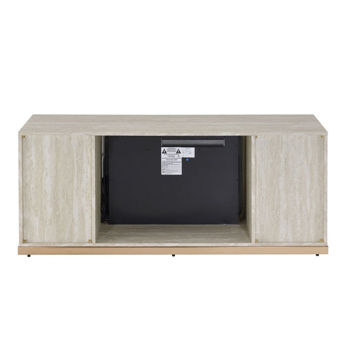 Vanna - Console Cabinet With Fireplace - White