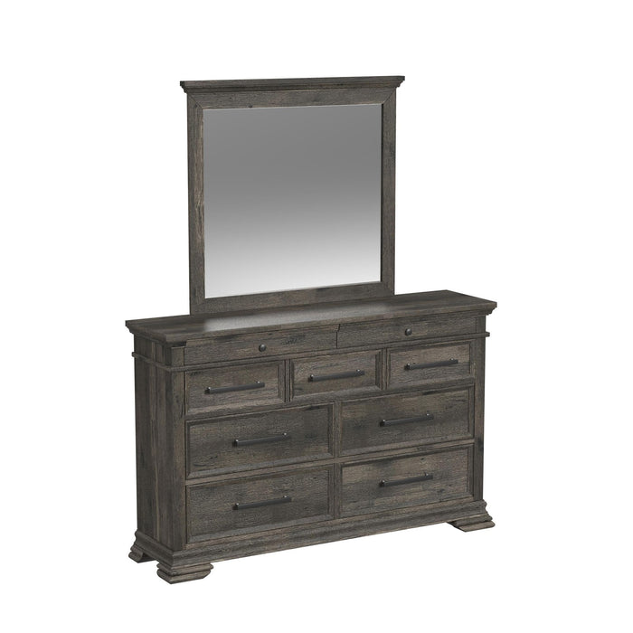 Park Ridge - Dresser And Mirror Set - Charcoal