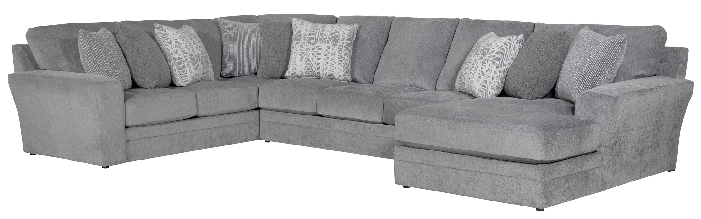 Glacier - 3 Piece Sectional And 9 Included Accent Pillows