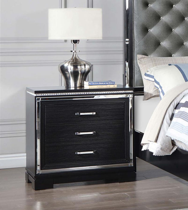 Cappola - 2-Drawer Nightstand - Black