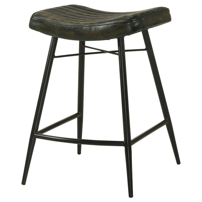 Bayu - Leather Upholstered Counter Stool (Set of 2)