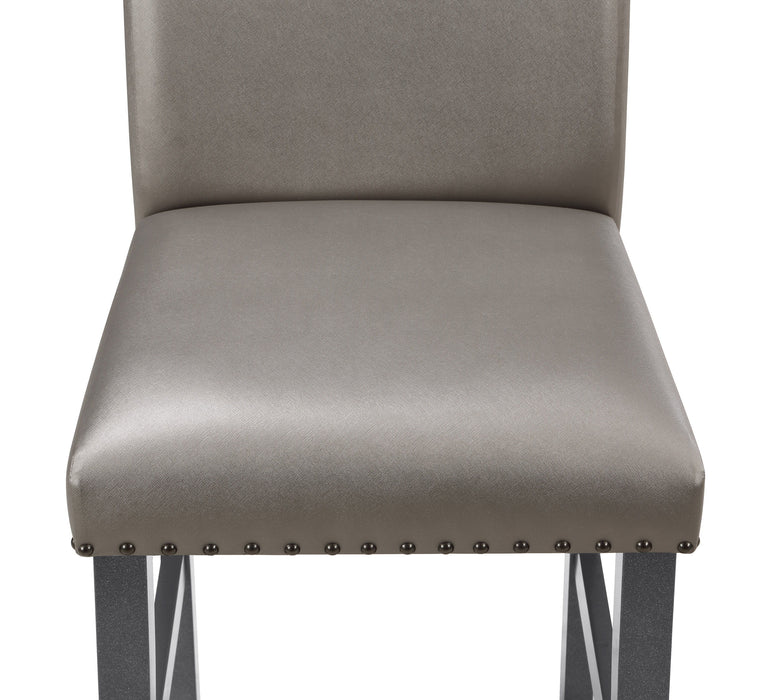 Bankston - Counter Height Chair With Nailhead (Set of 2) - Gray