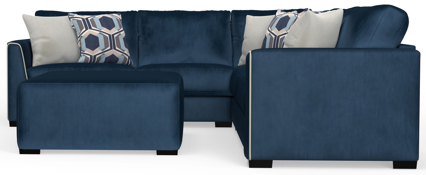 Jetson - Sectional, Accent Pillows & Cocktail Ottoman Set