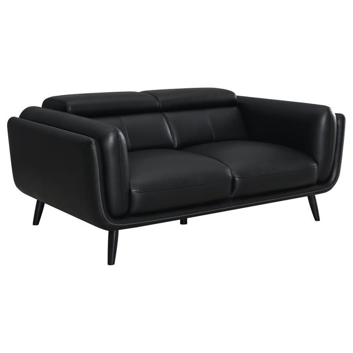 Shania - Upholstered Low Back Loveseat - Black