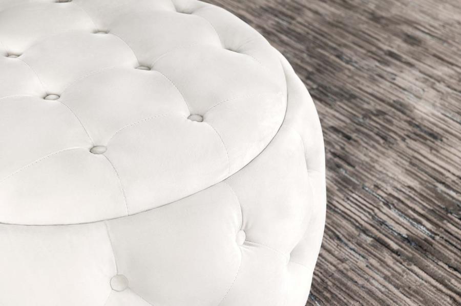 Angelina - Tufted Storage Round Ottoman