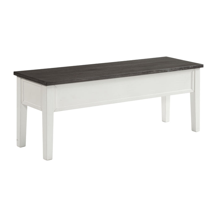 Kayla - Two Tone Storage Bench With Grey Top