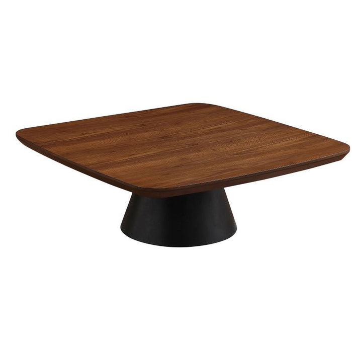 Eason - 2 Piece Coffee Table Set - Walnut And Black