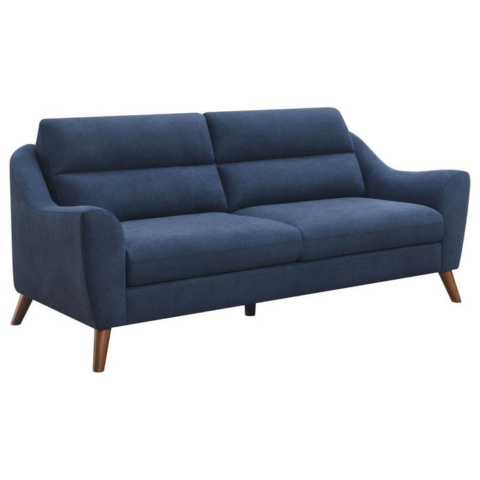 Gano - Upholstered Sloped Arm Sofa - Navy Blue