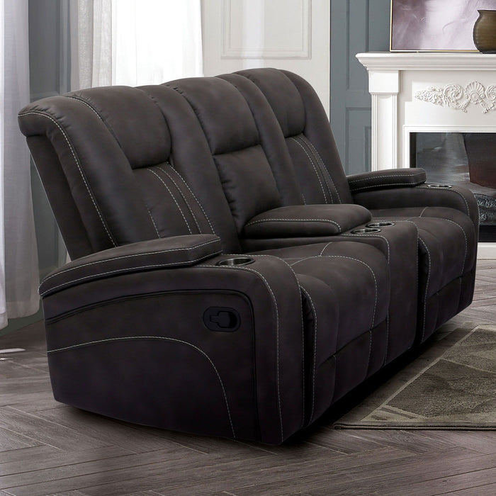 Amirah - Glider Loveseat - Dark Gray