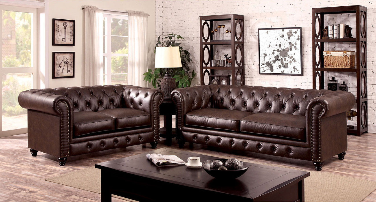 Stanford - Loveseat - Brown