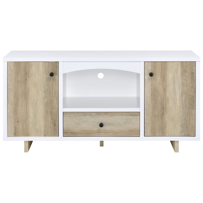 Dalton - 2 Door Storage Credenza - White And Distressed Pine