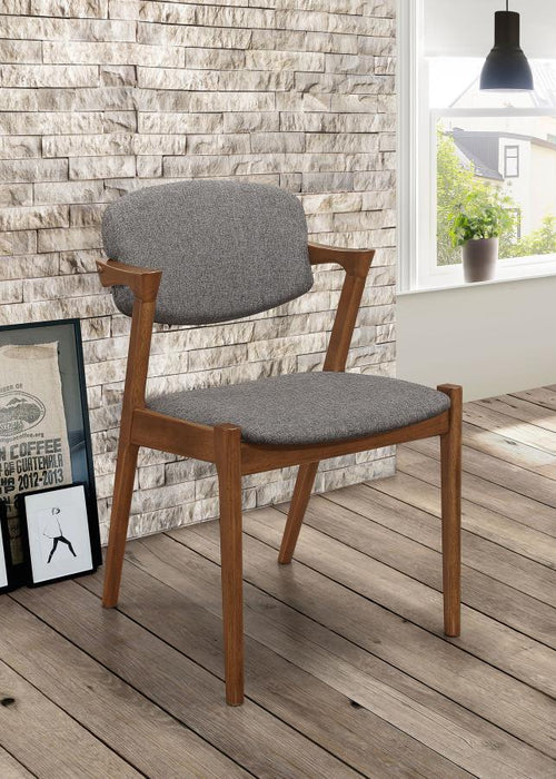 Malone - Padded Wood Dining Arm Chair (Set of 2) - Dark Walnut