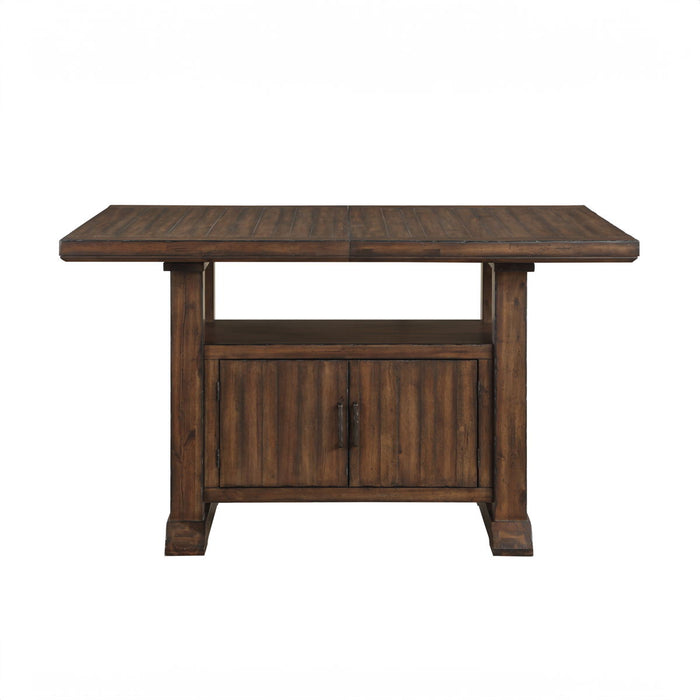 Auburn - Storage Counter Table - Dark Brown