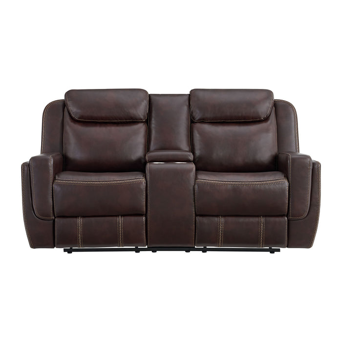 Panther - Motion Loveseat With Console - Neono Brown