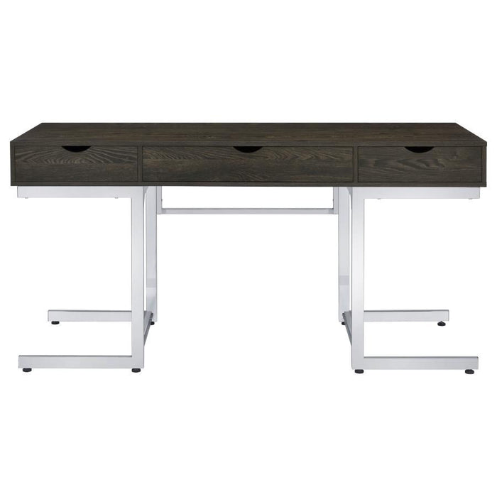 Noorvik - 3-Drawer Engineered Wood Desk - Dark Oak