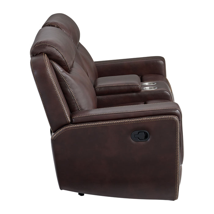 Panther - Motion Loveseat With Console - Neono Brown