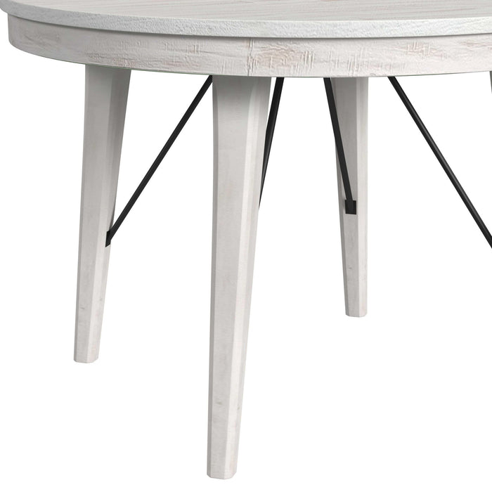 Rogen Rustic - Round Counter Table - Rustic White