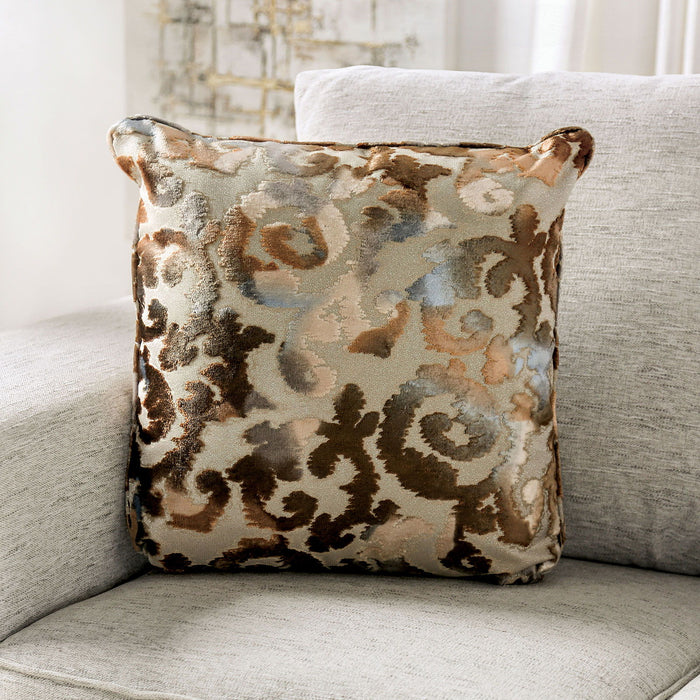 Emely - Loveseat - Light Gray / Gold