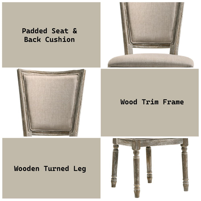 Gabrian - Side Chair (Set of 2) - Fabric & Reclaimed Gray