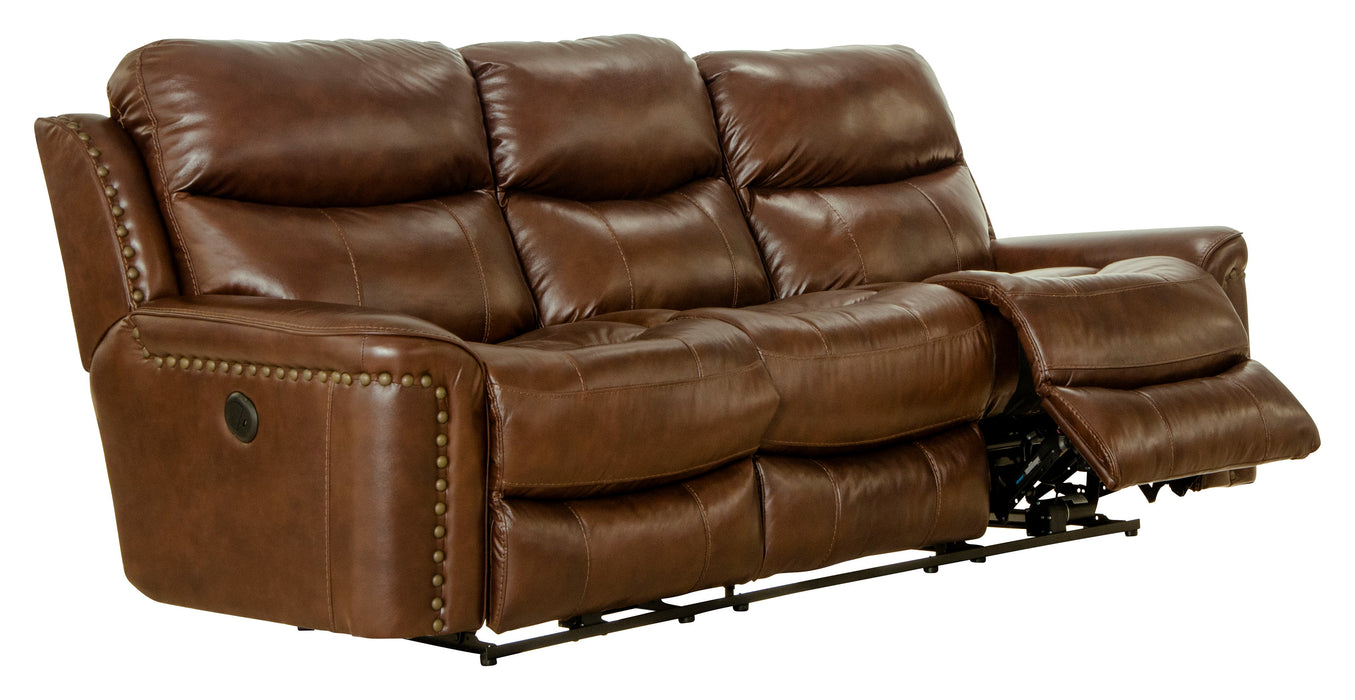 Ceretti - Power Reclining Sofa - Brown Italian Top Grain Leather Match