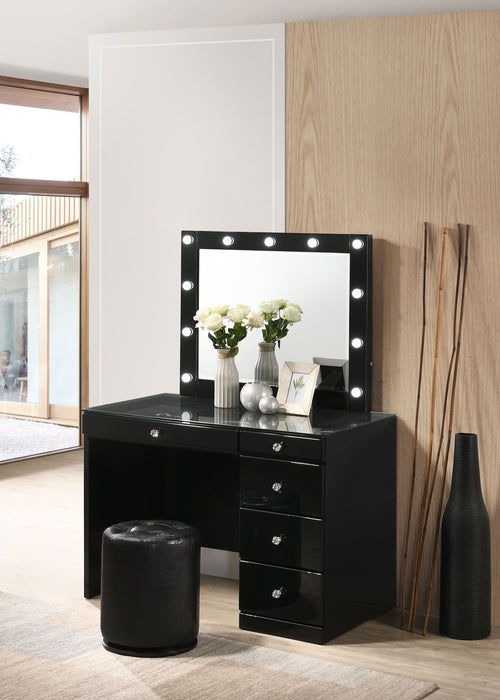 Morgan - Vanity Desk With Glass Top