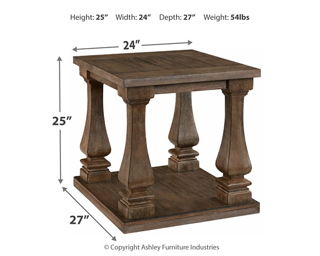 Johnelle Rectangular End Table