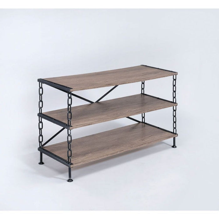 Jodie - TV Stand - Rustic Oak & Antique Black