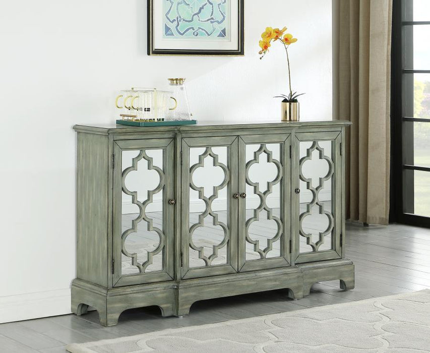 Erigeron - 4-Door Accent Cabinet - Gray