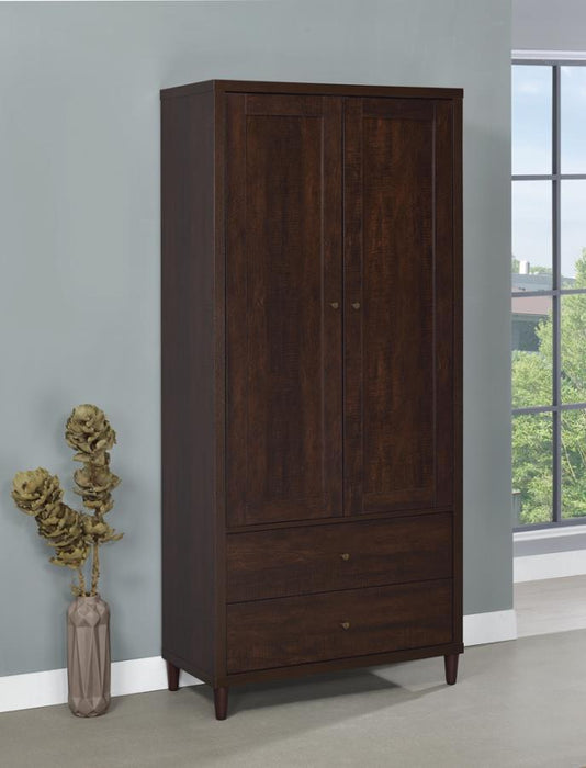 Wadeline - 2-Door Tall Accent Cabinet - Rustic Tobacco