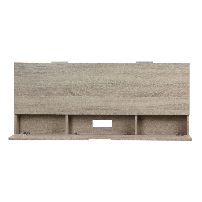 Yaseen - Desk - Natural & Nickel