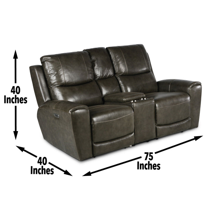 Laurel - Dual Power Console Loveseat