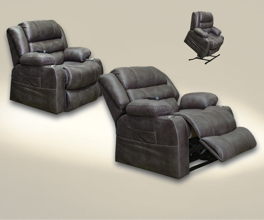 Tucker - Power Lift Recliner With Heat & Massage - Steel