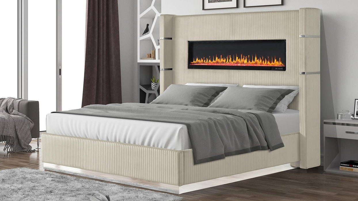 Lizelle Fireplace Bed