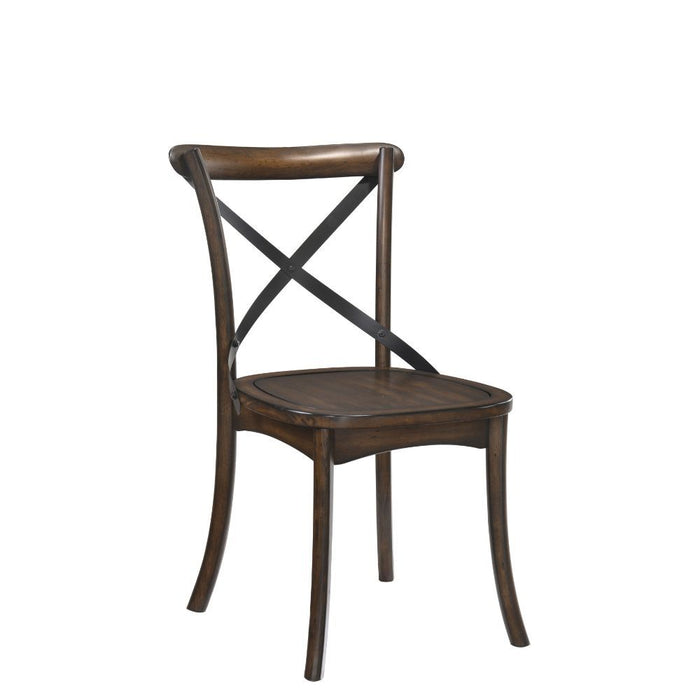 Kaelyn - Side Chair (Set of 2) - Dark Oak & Black