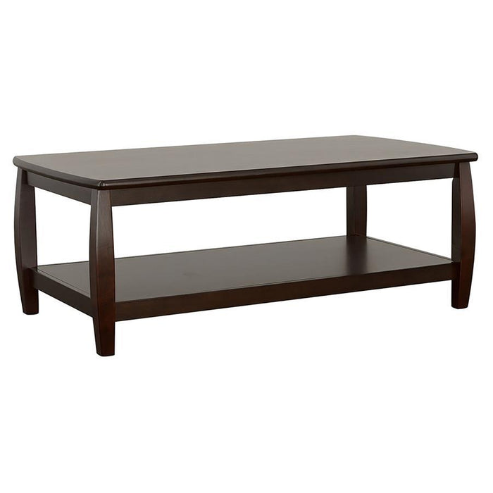 Dixon - Rectangular Coffee Table With Lower Shelf - Espresso