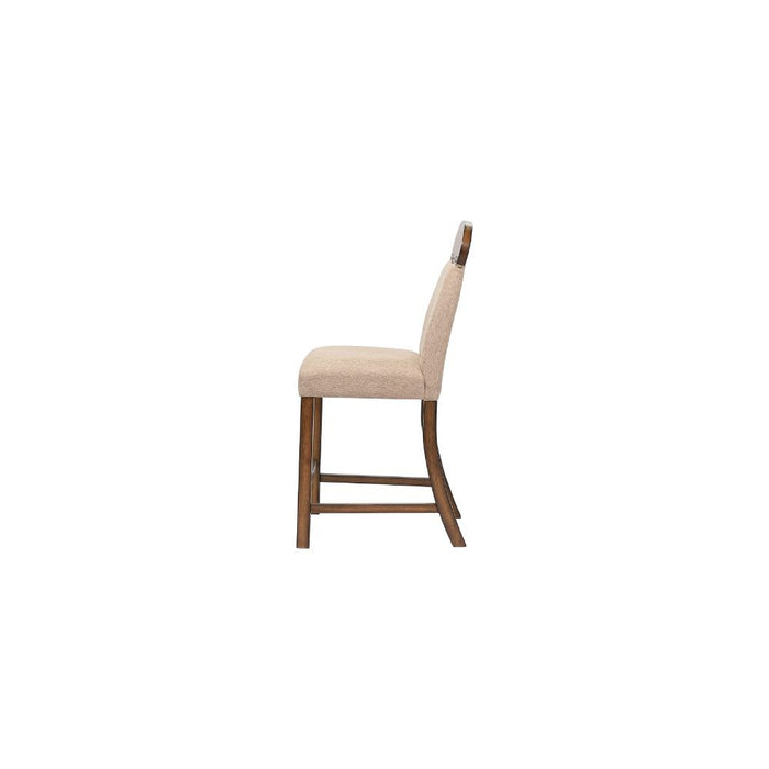 Maurice - Counter Height Chair (Set of 2) - Linen & Oak