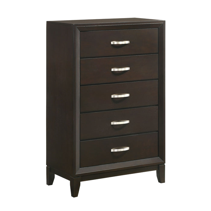 Beaumont - 5-Drawer Chest - Merlot