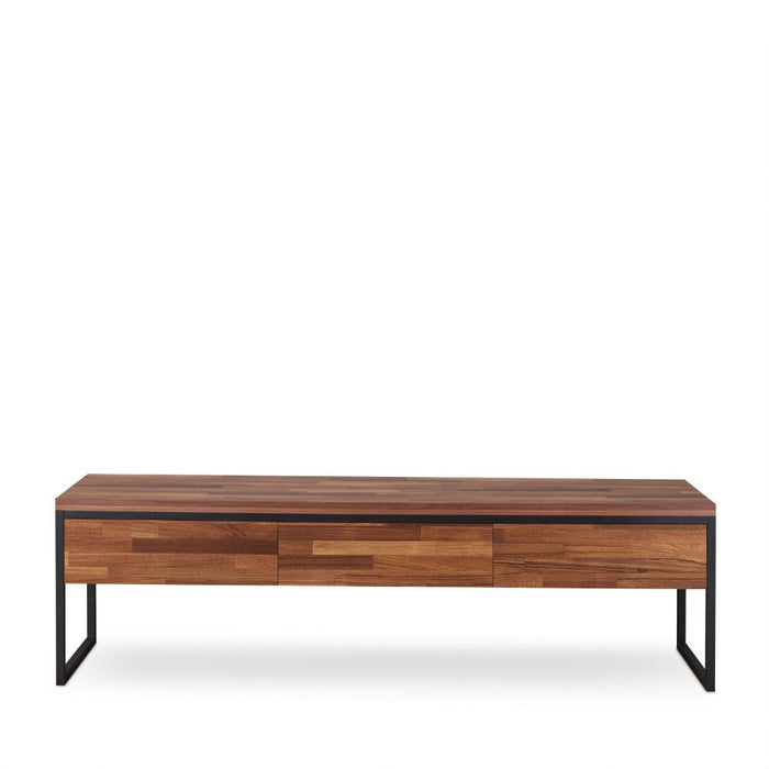 Sara - TV Stand - Walnut & Sandy Black