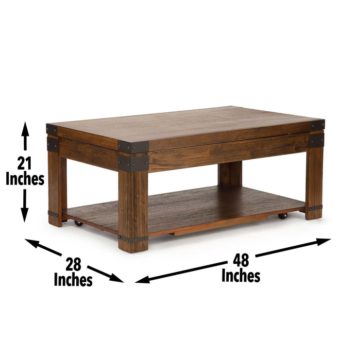 Arusha - Lift Top Cocktail Table - Brown