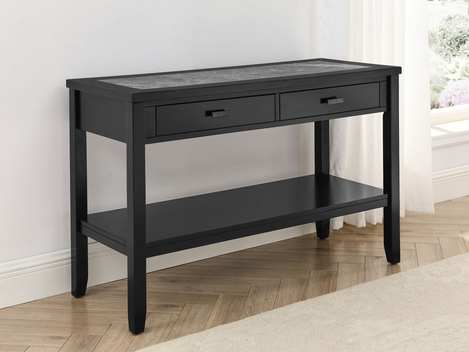 Garvine - Sintered Stone Sofa Table - Black