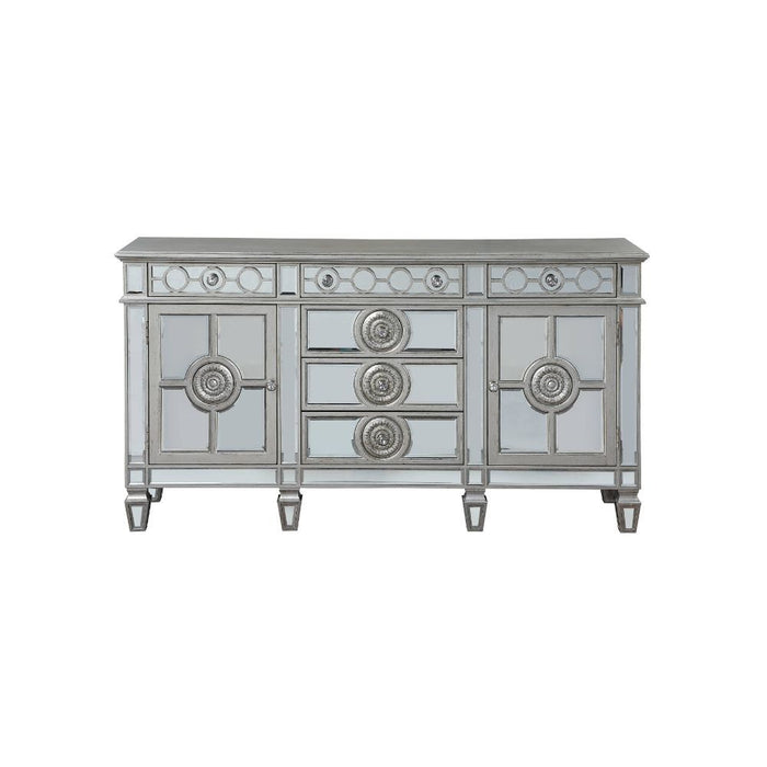 Varian - Server - Mirrored & Antique Platinum - 36"