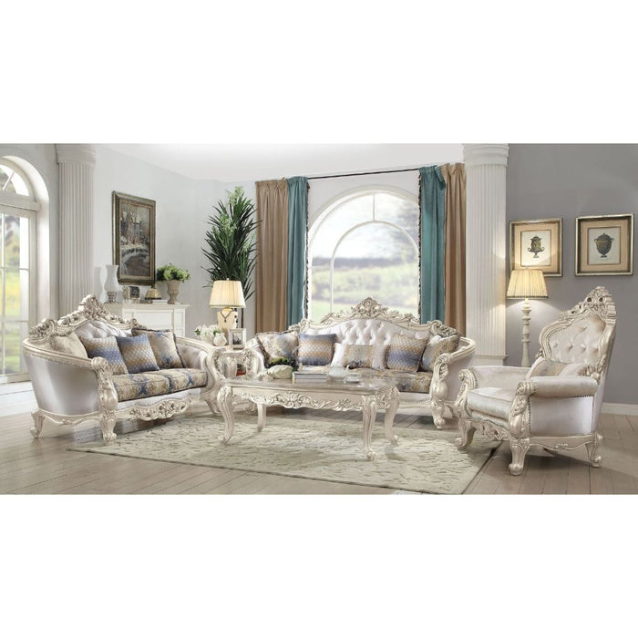 Gorsedd - Loveseat - Fabric & Antique White