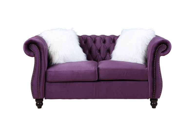 Thotton - Loveseat - Purple Velvet