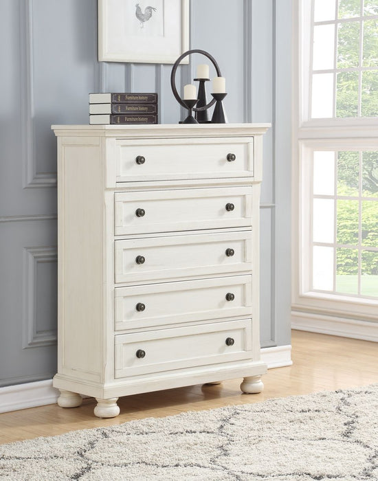 B01163 - Wood Chest - White