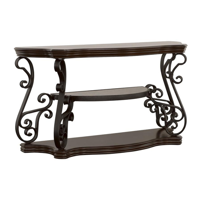 Laney - Sofa Table - Deep Merlot And Clear