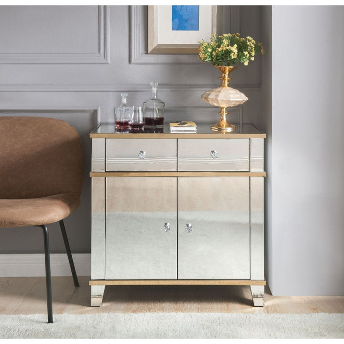 Osma - Accent Table - Mirrored & Gold