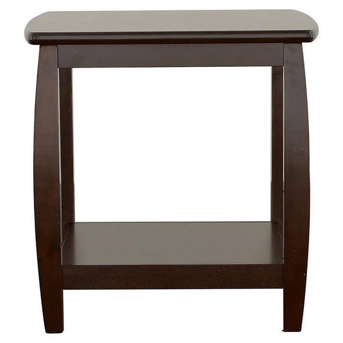 Dixon - Square End Table With Bottom Shelf - Espresso