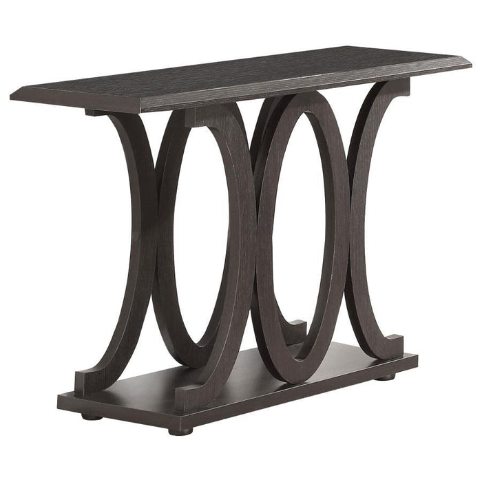 Shelly - C-Shaped Base Sofa Table - Cappuccino