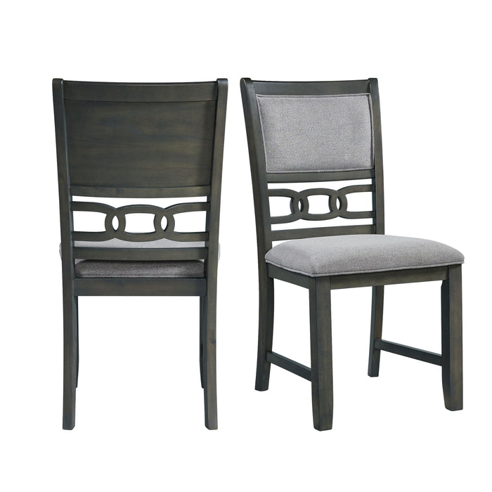 Amherst - Dining Side Chair With Fabric Cushion Side Stretcher (Set of 2) - Grey Finish