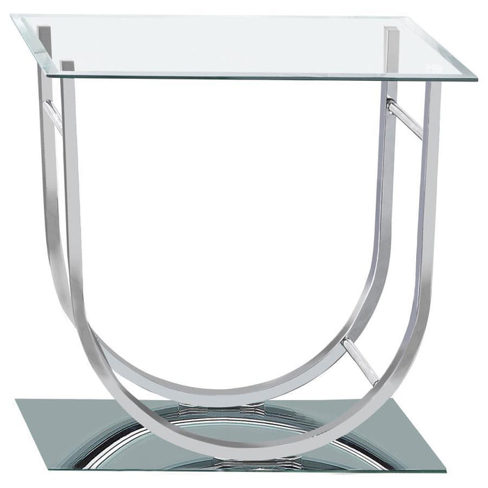 Danville - U-Shaped End Table - Chrome